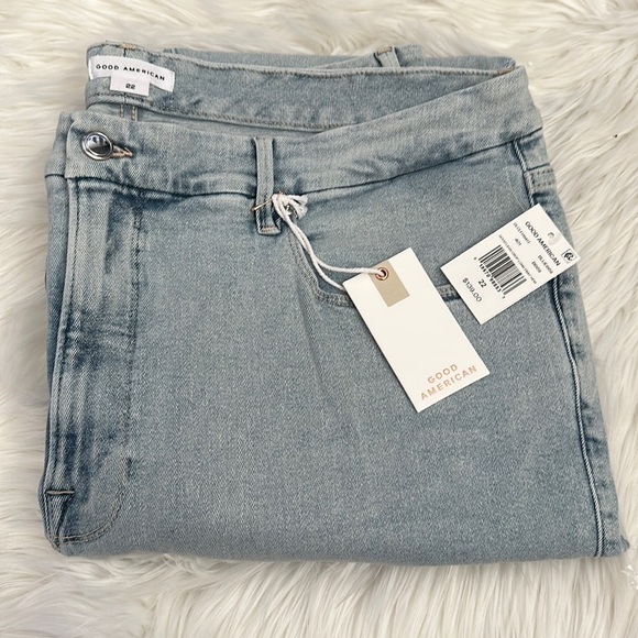 GOOD American Good Legs Crop Skinny Sculpting Jeans Frey Hem. - Picture 14 of 14